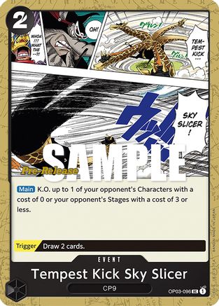 Tempest Kick Sky Slicer (OP03-096) [Pillars of Strength Pre-Release Cards] One Piece Single Bandai