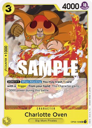 Charlotte Oven (OP03-105) [Pillars of Strength Pre-Release Cards] One Piece Single Bandai