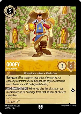 Goofy - Musketeer (4/204) [The First Chapter] Cold Foil Lorcana Single Disney