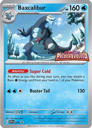 Baxcalibur - 019 (Prerelease) (19) Holofoil [Promos: SV Promo Cards] Pokemon Single Pokémon