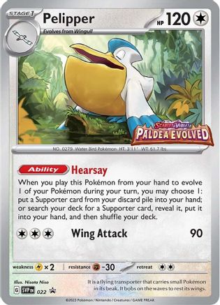 Pelipper - 022 (Prerelease) (22) Holofoil [Promos: SV Promo Cards] Pokemon Single Pokémon