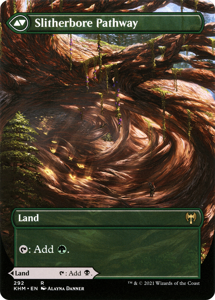 Darkbore Pathway (KHM-292) [Kaldheim] (Showcase) (Borderless) MTG Single Wizards of the Coast