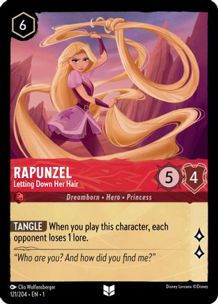 Rapunzel - Letting Down Her Hair (121/204) [The First Chapter] Lorcana Single Disney