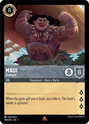 Maui - Demigod (185/204) [The First Chapter] Cold Foil Lorcana Single Disney