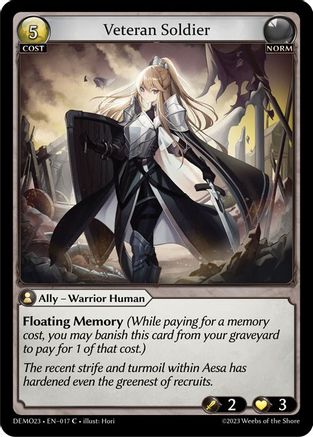 Veteran Soldier (017) [2023 Demo Deck] Grand Archive Single Weebs of the Shore