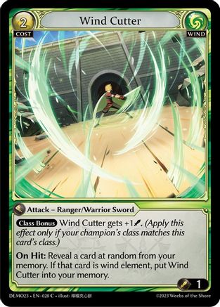 Wind Cutter (028) [2023 Demo Deck] Grand Archive Single Weebs of the Shore