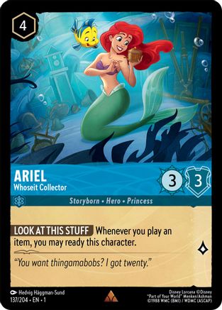 Ariel - Whoseit Collector (137/204) [The First Chapter] Cold Foil Lorcana Single Disney