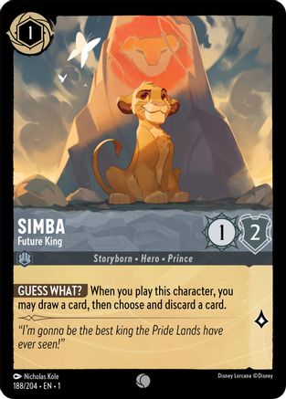 Simba - Future King (188/204) [The First Chapter] Lorcana Single Disney