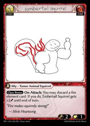 Embertail Squirrel (022) [Supporter Pack 1] Grand Archive Single Weebs of the Shore