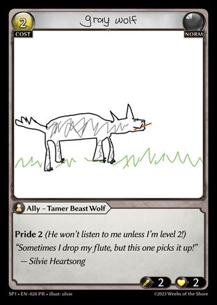 Gray Wolf (024) [Supporter Pack 1] Grand Archive Single Weebs of the Shore