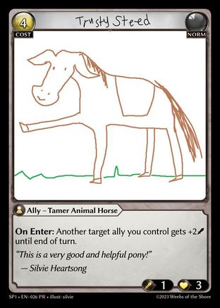 Trusty Steed (026) [Supporter Pack 1] Grand Archive Single Weebs of the Shore