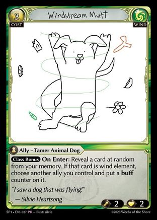 Windstream Mutt (027) [Supporter Pack 1] Grand Archive Single Weebs of the Shore