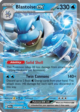 Blastoise ex - 009/165 Holofoil [SV: Scarlet & Violet 151] Pokemon Single Pokémon