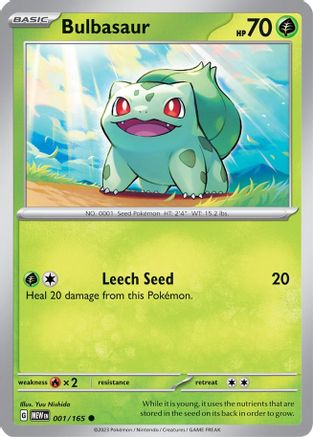 Bulbasaur - 001/165 [SV: Scarlet & Violet 151] Pokemon Single Pokémon
