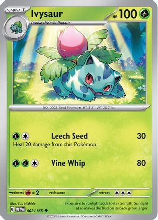 Ivysaur - 002/165 Reverse Holofoil [SV: Scarlet & Violet 151] Pokemon Single Pokémon