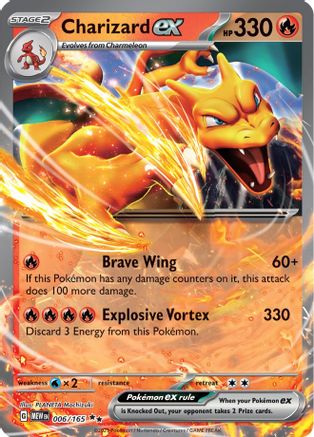 Charizard ex - 006/165 Holofoil [SV: Scarlet & Violet 151] Pokemon Single Pokémon