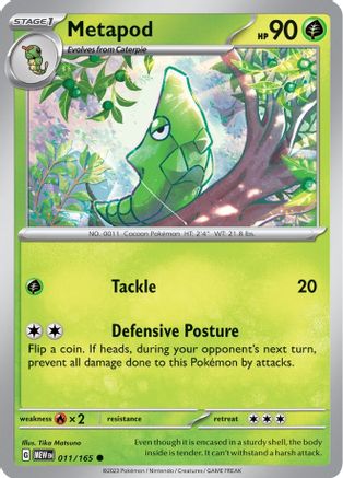 Metapod (11) [SV: Scarlet & Violet 151] Pokemon Single Pokémon
