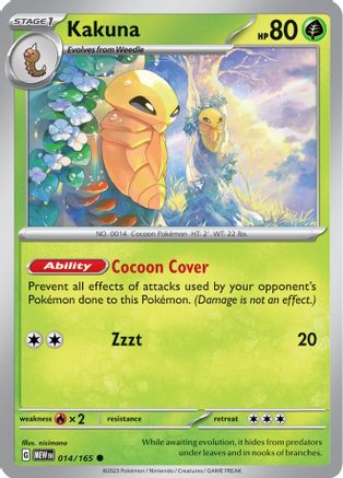 Kakuna (14) Reverse Holofoil [SV: Scarlet & Violet 151] Pokemon Single Pokémon