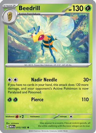 Beedrill (15) Reverse Holofoil [SV: Scarlet & Violet 151] Pokemon Single Pokémon