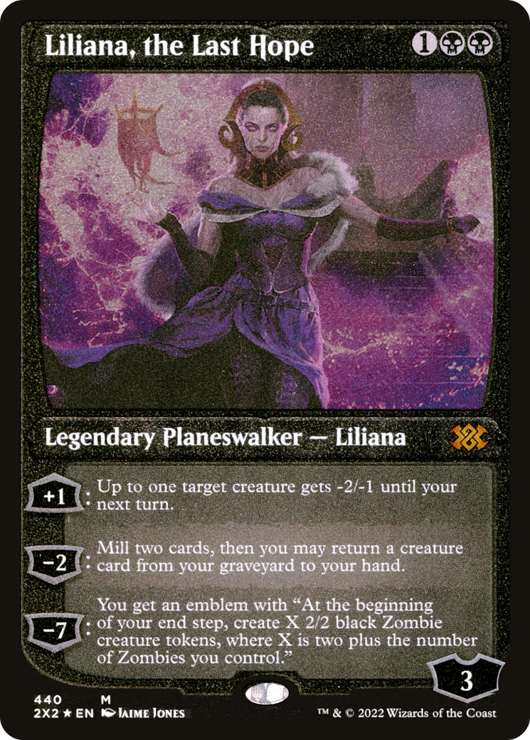 Liliana, the Last Hope (Foil Etched) (2X2-440) [Double Masters 2022] Foil MTG Single Wizards of the Coast