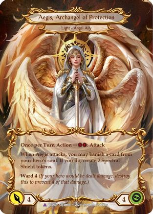 Figment of Protection // Aegis, Archangel of Protection (Marvel) [DTD007] (Dusk Till Dawn)  Cold Foil Flesh And Blood Single Flesh And Blood   