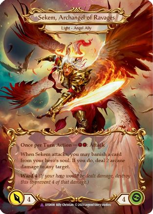 Figment of Ravages // Sekem, Archangel of Ravages (Marvel) [DTD008] (Dusk Till Dawn)  Cold Foil Flesh And Blood Single Flesh And Blood   