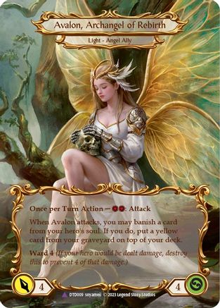 Figment of Rebirth // Avalon, Archangel of Rebirth (Marvel) [DTD009] (Dusk Till Dawn)  Cold Foil Flesh And Blood Single Flesh And Blood   
