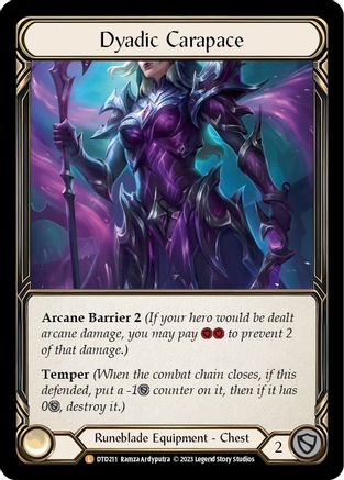 Dyadic Carapace [DTD211] (Dusk Till Dawn)  Cold Foil Flesh And Blood Single Flesh And Blood   