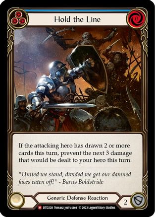 Hold the Line [DTD228] (Dusk Till Dawn)  Rainbow Foil Flesh And Blood Single Flesh And Blood   