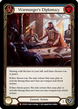 Warmonger's Diplomacy [DTD230] (Dusk Till Dawn) Flesh And Blood Single Flesh And Blood   