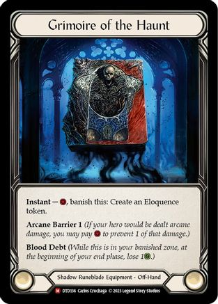 Grimoire of the Haunt [DTD136] (Dusk Till Dawn)  Cold Foil Flesh And Blood Single Flesh And Blood   