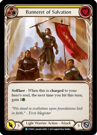 Banneret of Salvation [DTD055] (Dusk Till Dawn)  Rainbow Foil Flesh And Blood Single Flesh And Blood   