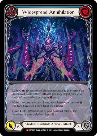 Widespread Annihilation (Extended Art) [DTD137] (Dusk Till Dawn)  Rainbow Foil Flesh And Blood Single Flesh And Blood   