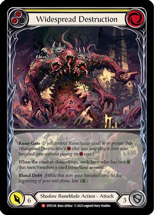 Widespread Destruction (Extended Art) [DTD138] (Dusk Till Dawn)  Rainbow Foil Flesh And Blood Single Flesh And Blood   