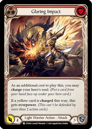 Glaring Impact (Red) [DTD063] (Dusk Till Dawn)  Rainbow Foil Flesh And Blood Single Flesh And Blood   
