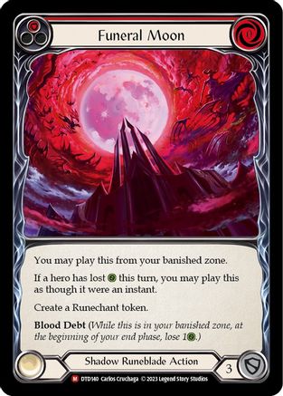Funeral Moon [DTD140] (Dusk Till Dawn)  Rainbow Foil Flesh And Blood Single Flesh And Blood   