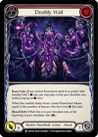 Deathly Wail (Red) [DTD146] (Dusk Till Dawn)  Rainbow Foil Flesh And Blood Single Flesh And Blood   