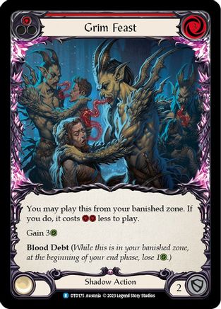 Grim Feast (Red) [DTD175] (Dusk Till Dawn)  Rainbow Foil Flesh And Blood Single Flesh And Blood   