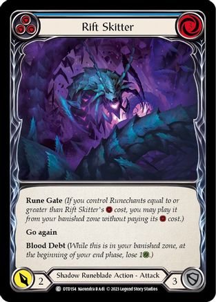 Rift Skitter (Blue) [DTD154] (Dusk Till Dawn)  Rainbow Foil Flesh And Blood Single Flesh And Blood   