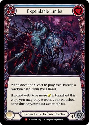 Expendable Limbs [DTD110] (Dusk Till Dawn)  Rainbow Foil Flesh And Blood Single Flesh And Blood   
