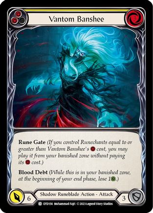 Vantom Banshee (Yellow) [DTD156] (Dusk Till Dawn)  Rainbow Foil Flesh And Blood Single Flesh And Blood   