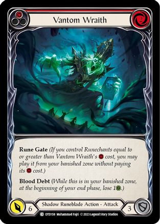 Vantom Wraith (Red) [DTD158] (Dusk Till Dawn)  Rainbow Foil Flesh And Blood Single Flesh And Blood   