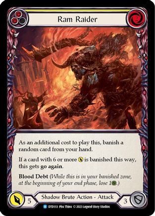 Ram Raider (Yellow) [DTD113] (Dusk Till Dawn) Flesh And Blood Single Flesh And Blood   