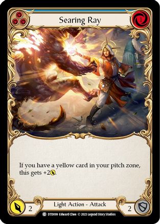 Searing Ray (Blue) [DTD099] (Dusk Till Dawn)  Rainbow Foil Flesh And Blood Single Flesh And Blood   