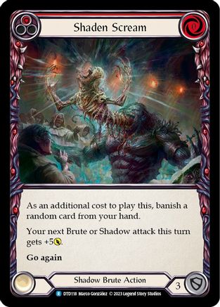 Shaden Scream (Red) [DTD118] (Dusk Till Dawn)  Rainbow Foil Flesh And Blood Single Flesh And Blood   