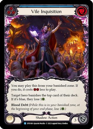 Vile Inquisition (Blue) [DTD180] (Dusk Till Dawn)  Rainbow Foil Flesh And Blood Single Flesh And Blood   