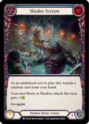 Shaden Scream (Blue) [DTD120] (Dusk Till Dawn)  Rainbow Foil Flesh And Blood Single Flesh And Blood   