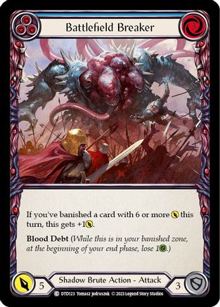 Battlefield Breaker (Blue) [DTD123] (Dusk Till Dawn)  Rainbow Foil Flesh And Blood Single Flesh And Blood   