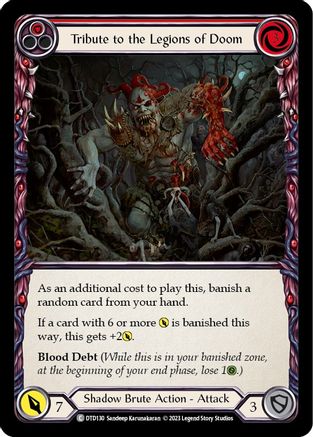 Tribute to the Legions of Doom (Red) [DTD130] (Dusk Till Dawn) Flesh And Blood Single Flesh And Blood   