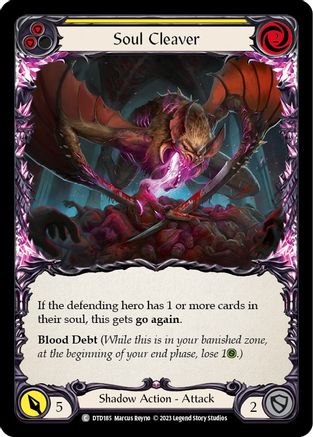 Soul Cleaver (Yellow) [DTD185] (Dusk Till Dawn)  Rainbow Foil Flesh And Blood Single Flesh And Blood   
